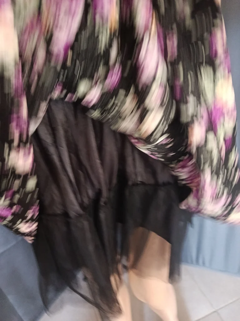 Zwarte bustier jurk met bloemenprint.Maat 36 – photo 4